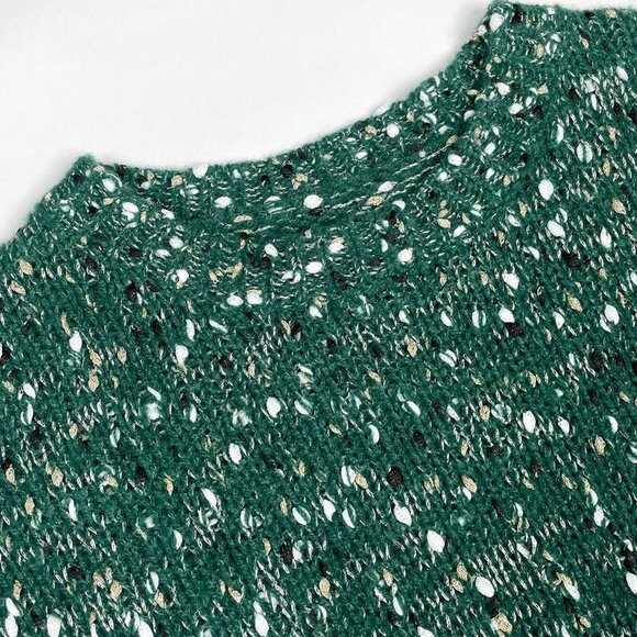 Women's Casual Dark Green knit Sweater top - Picture 5 of 7